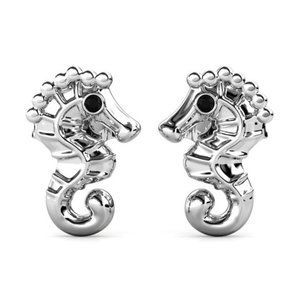 Silver Seahorse Stud Earrings